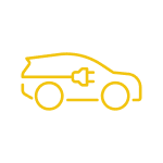 EV Charging car yellow icon