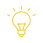 Yellow lightbulb icon