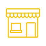 Small Business shop yellow icon